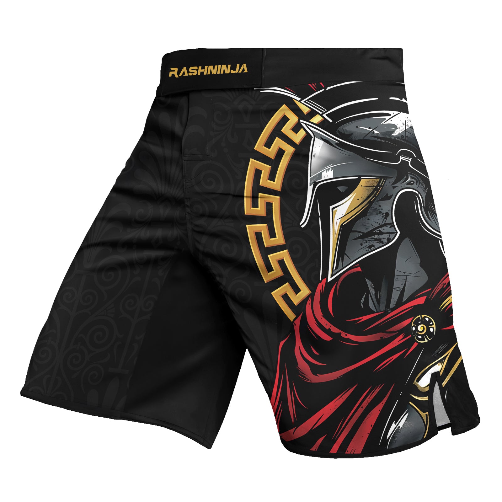 Rashninja Spartan Spear Pattern Men's Fight Shorts