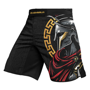 Rashninja Spartan Spear Pattern Men's Fight Shorts