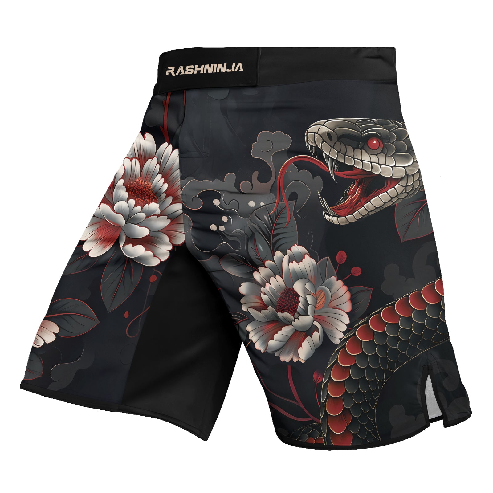Rashninja Snake Blossom Strike Men's Fight Shorts