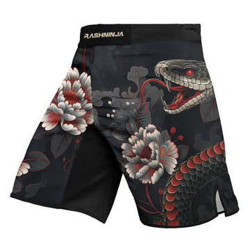 Rashninja Snake Blossom Strike Men's Fight Shorts