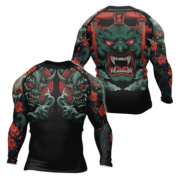Rashninja Samurai Oni Wrath Men's Long Sleeve Rash Guard