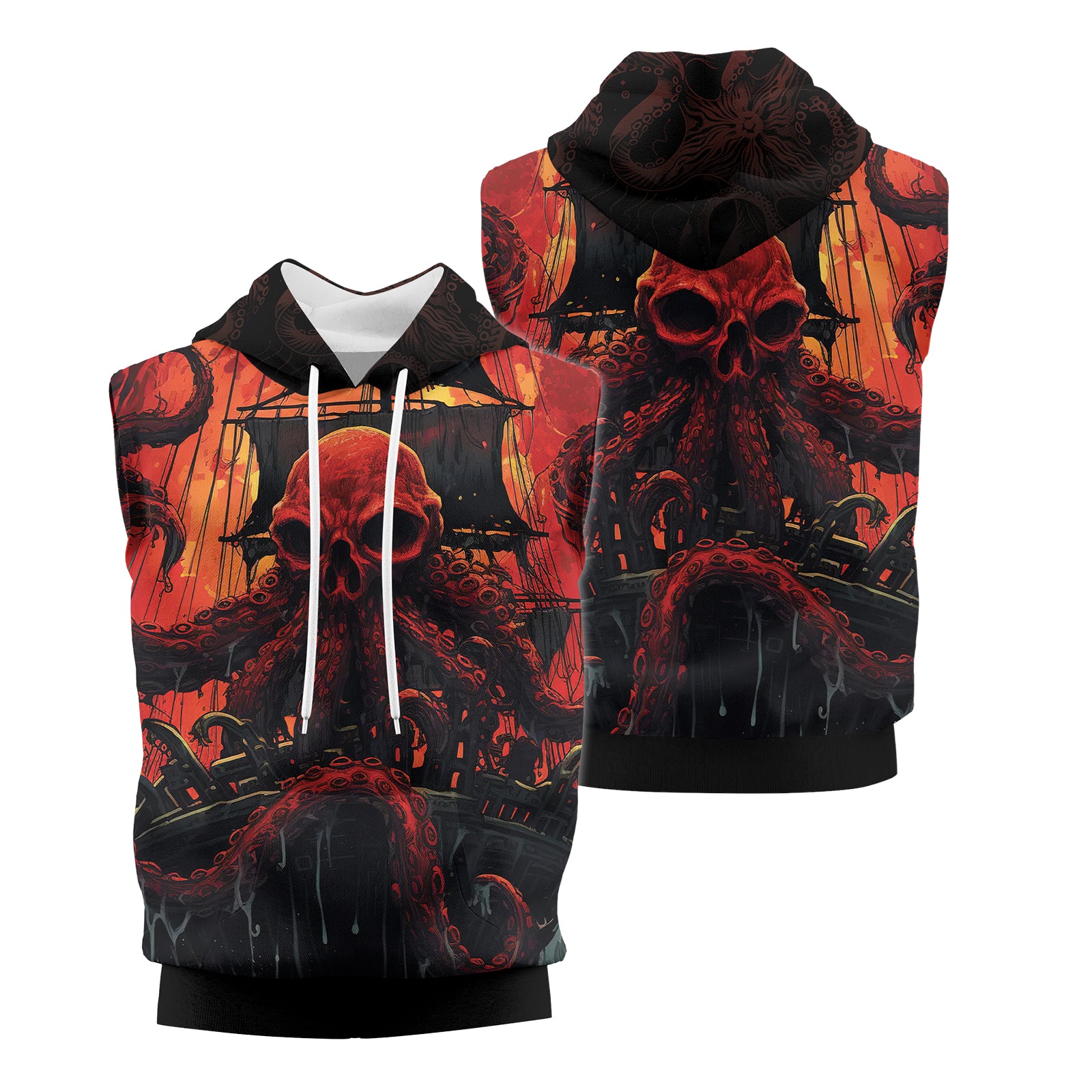 Rashninja Octopus Havoc Sleeveless Hoodie | MMA Sleeveless Hoodie