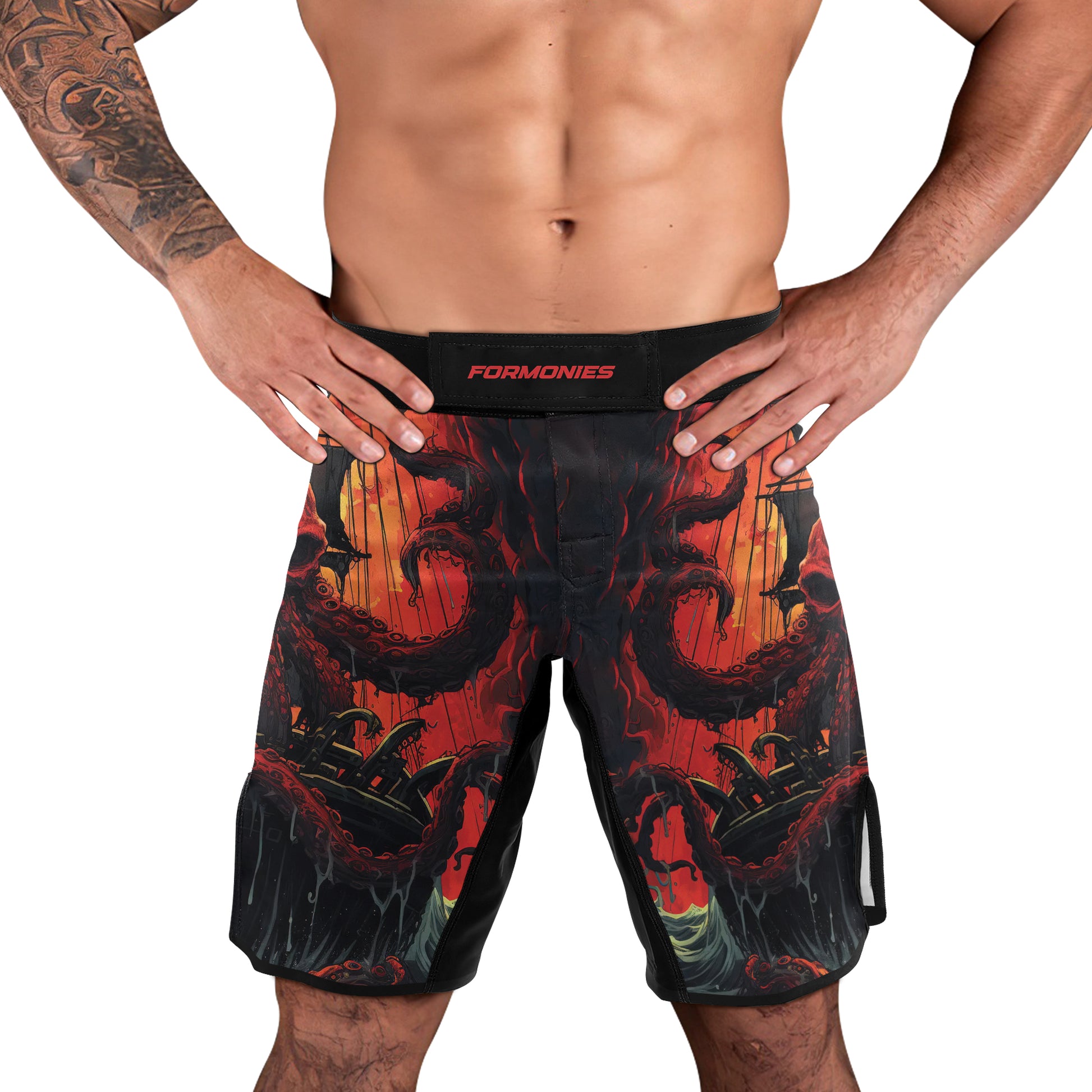 Rashninja Octopus Havoc Men's Fight Shorts | Compression Shorts