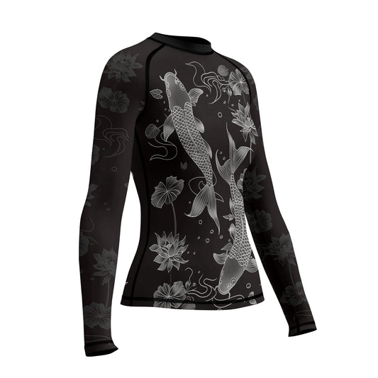 Rashninja Koi Lotus Flow Women's Long Sleeve Rash Guard | Rash Guard