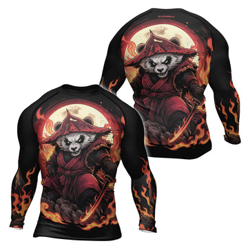 Rashninja Panda Samurai Path Men's Long Sleeve Rash Guard