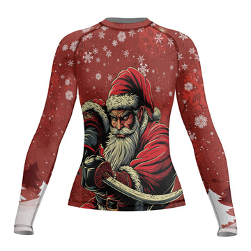 Rashninja Christmas Badass Santa Women's Long Sleeve Rash Guard
