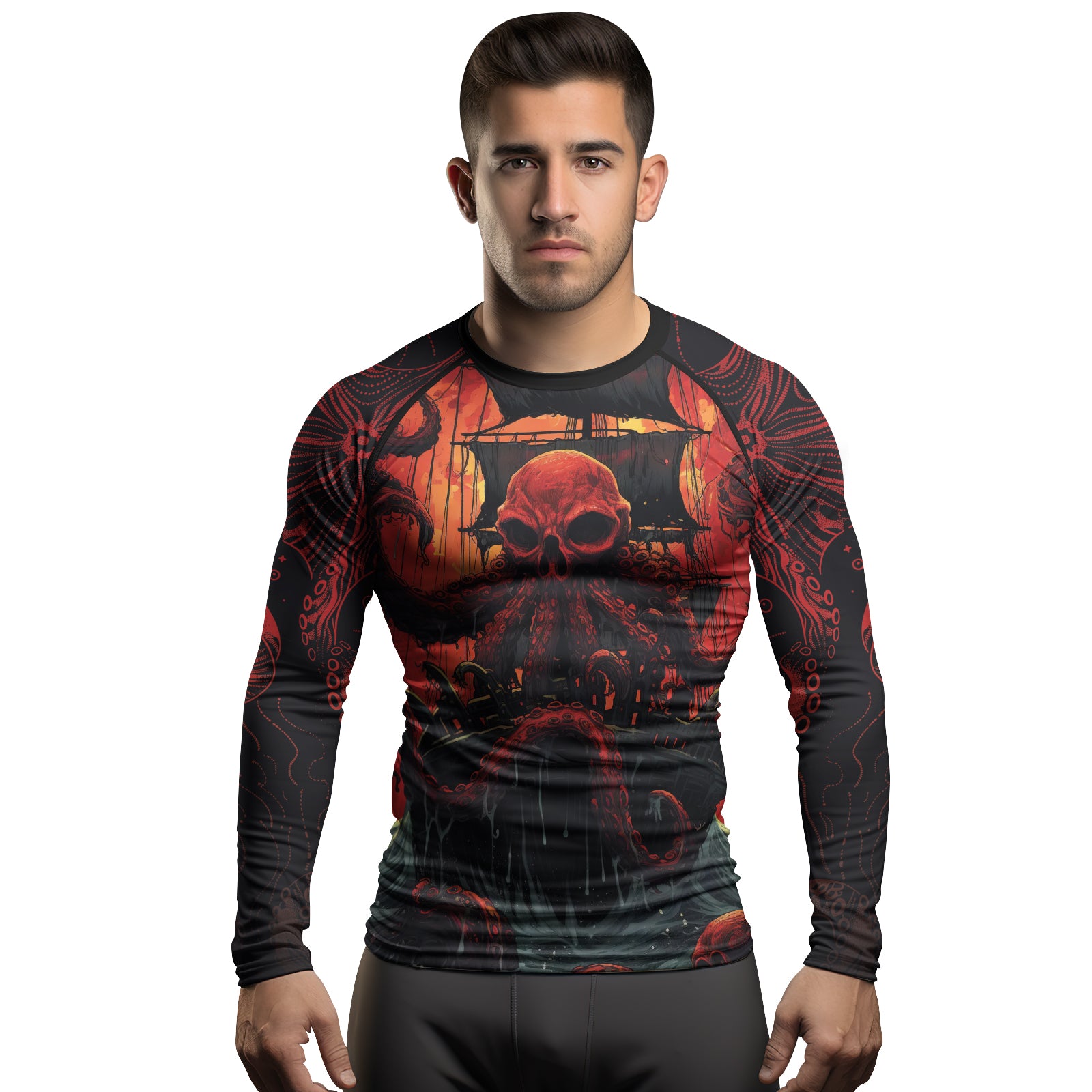 Rashninja Octopus Havoc Men's Long Sleeve Rash Guard | Rash Guard