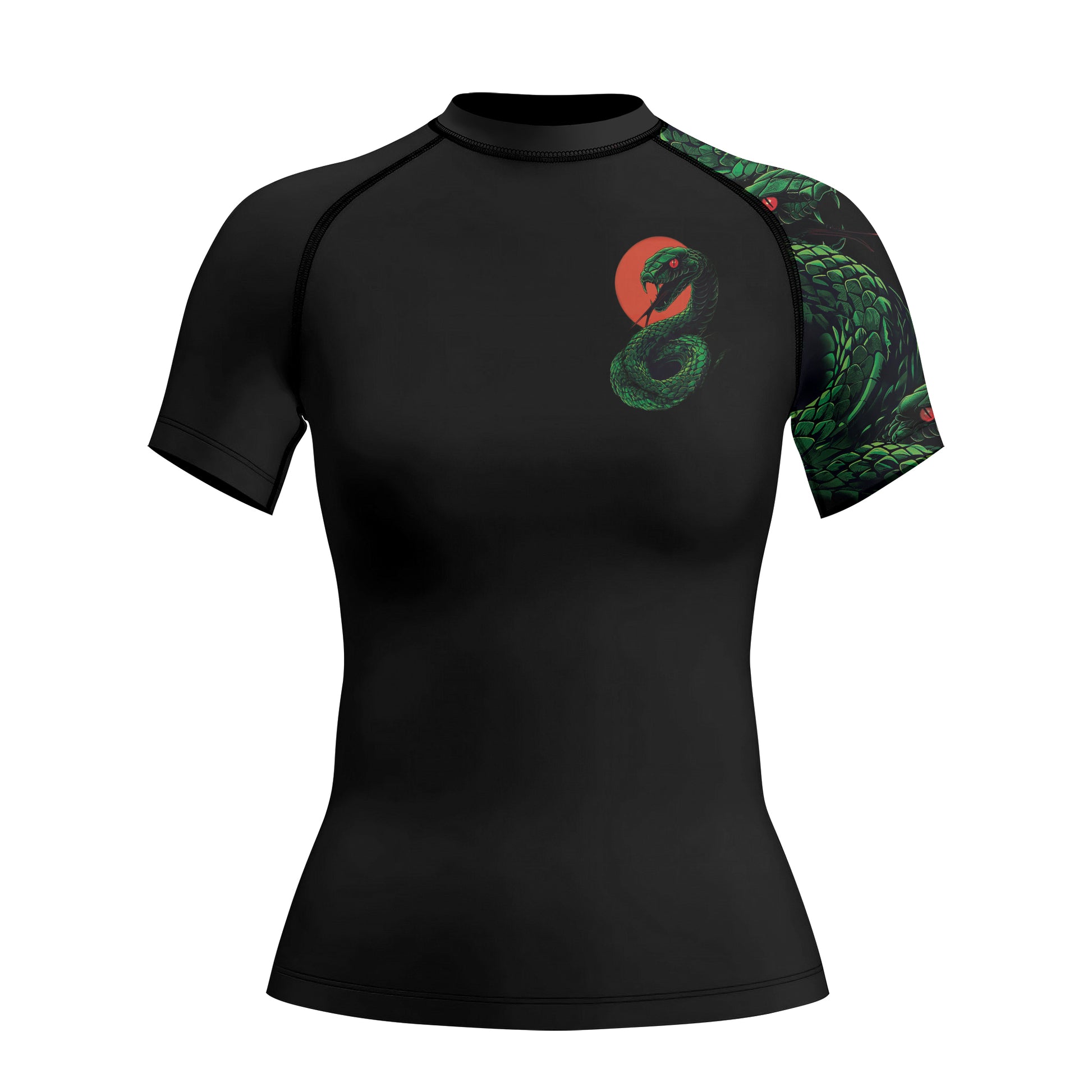 Rashninja Green Snake Women's Short Sleeve Rash Guard