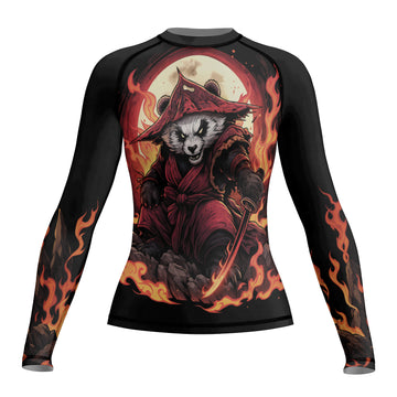 Rashninja Panda Samurai Path Women's Long Sleeve Rash Guard