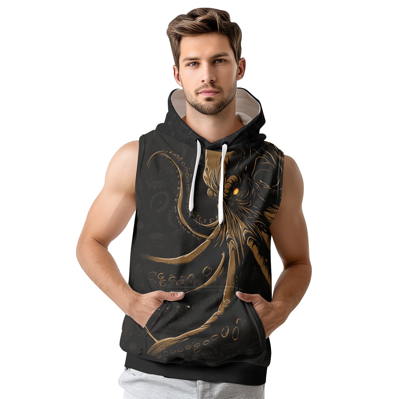 Rashninja Tentacle Tyrant Sleeveless Hoodie | MMA Sleeveless Hoodie