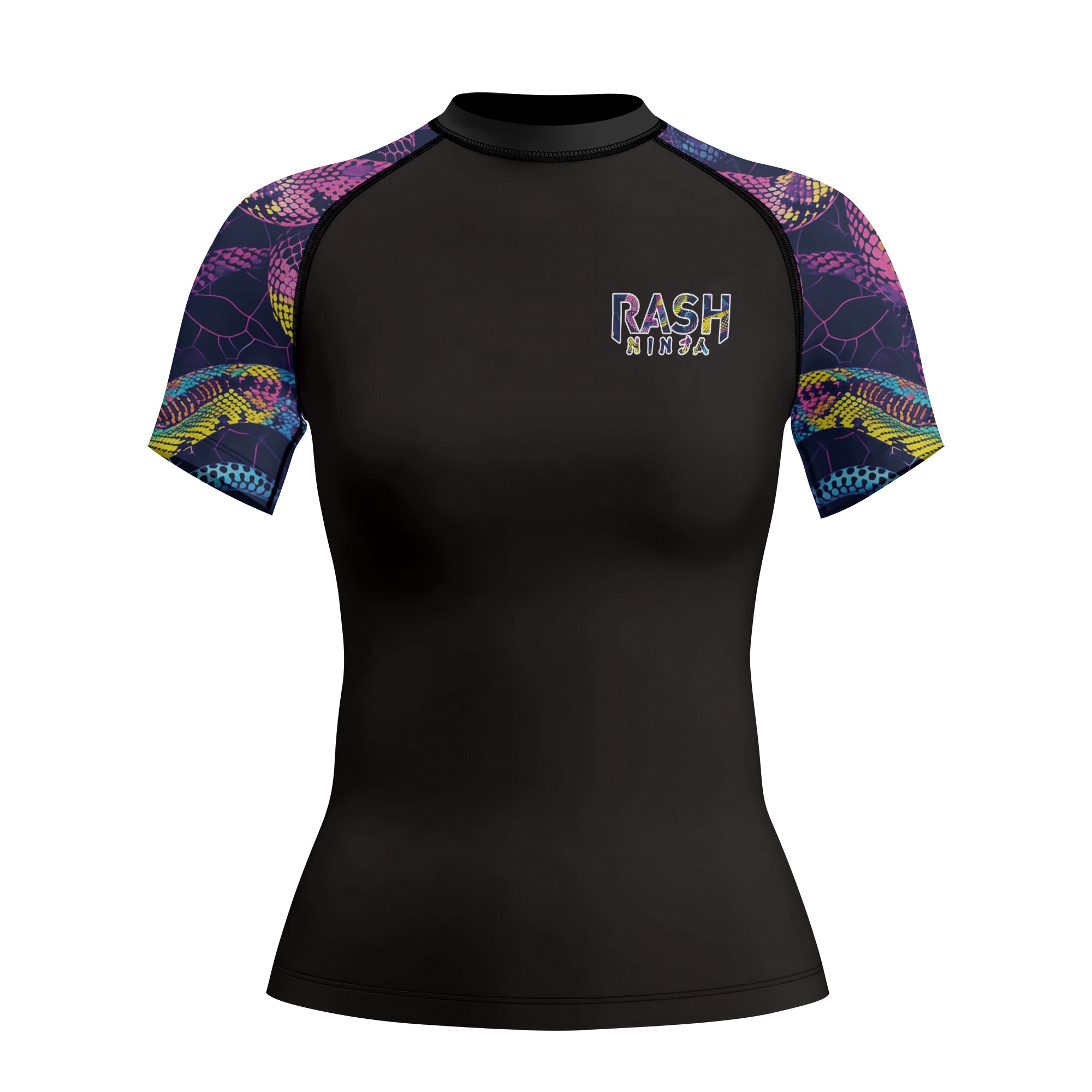 Rashninja Neon Snake Women's Short Sleeve Rash Guard