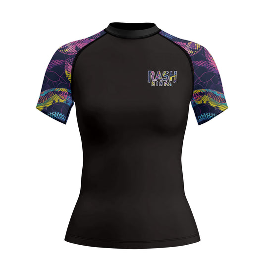 Rashninja Neon Snake Women's Short Sleeve Rash Guard