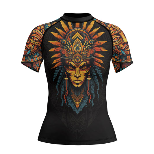 Rashninja Aztec Chieftain Women's Short Sleeve Rash Guard