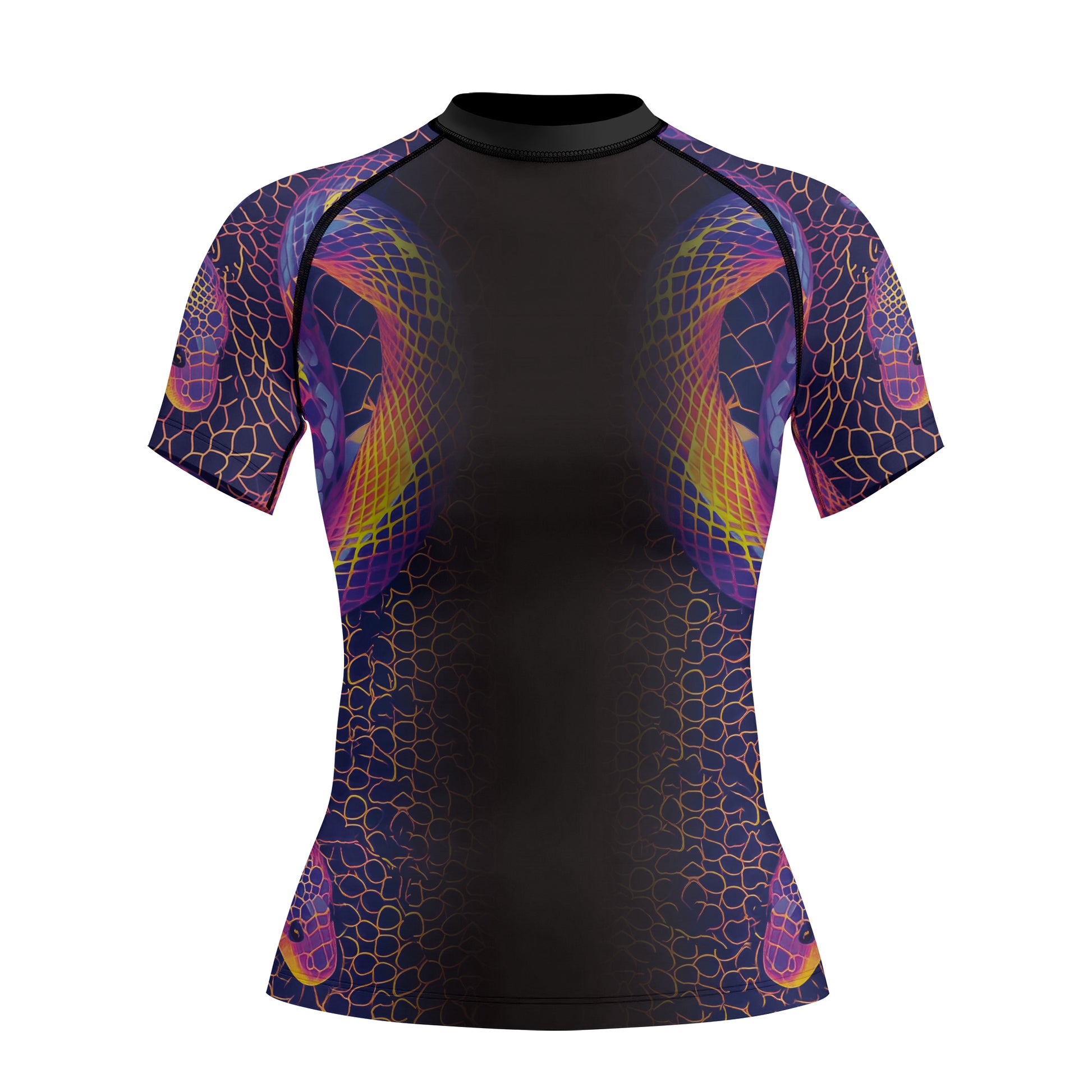 Rashninja Neon Snake Women's Short Sleeve Rash Guard