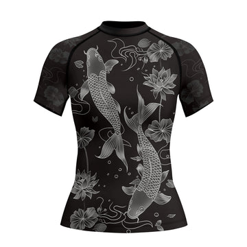 Rashninja Koi Lotus Flow Women's Short Sleeve Rash Guard | Rash Guard