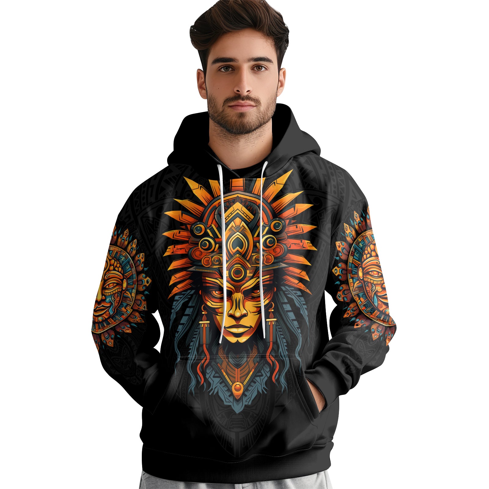 Rashninja Aztec Chieftain AOP Hoodie