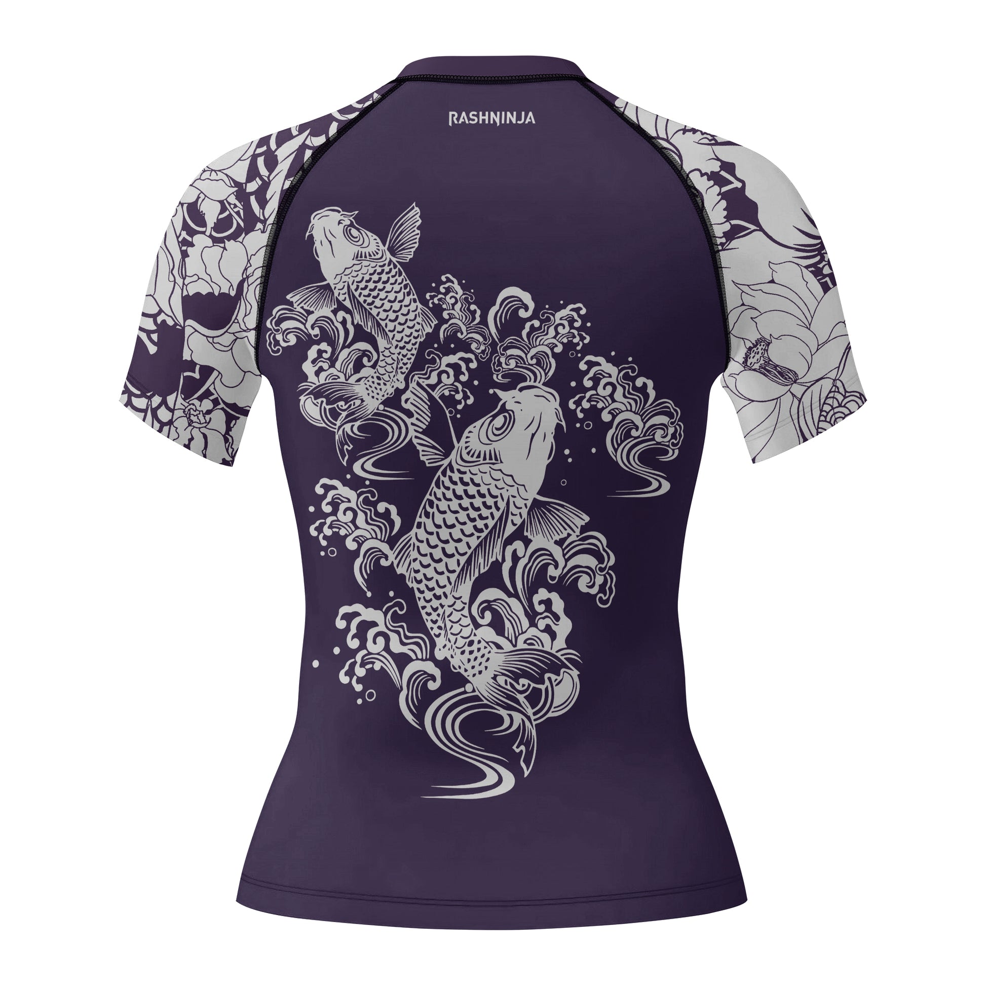 Rashninja Ranked Japanese Koi Fish Women's Short Sleeve Rash Guard