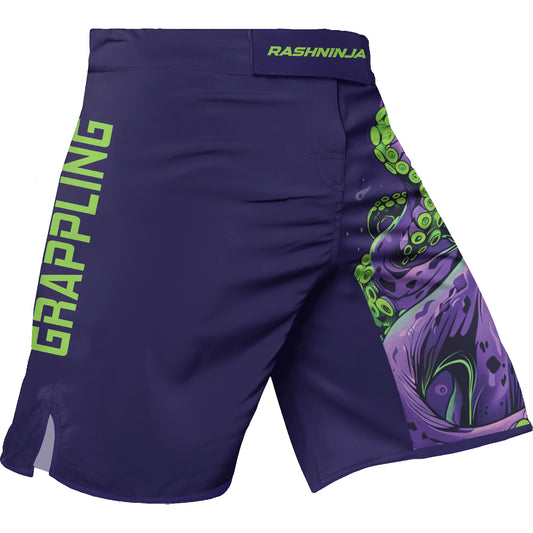 Rashninja Octopus Neon Multi Men's Fight Shorts