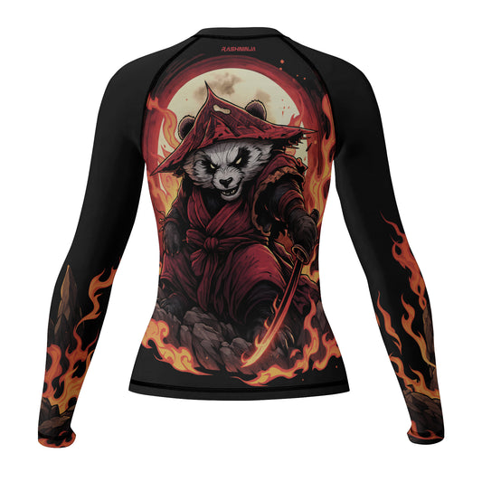 Rashninja Panda Samurai Path Women's Long Sleeve Rash Guard