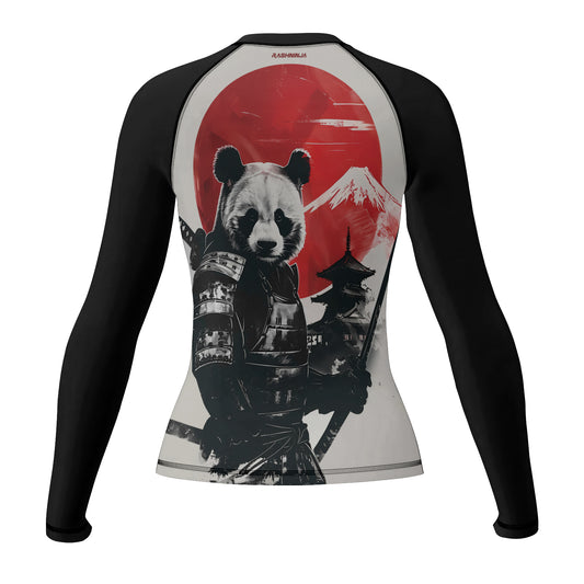 Rashninja Panda Samurai Sunset Women's Long Sleeve Rash Guard
