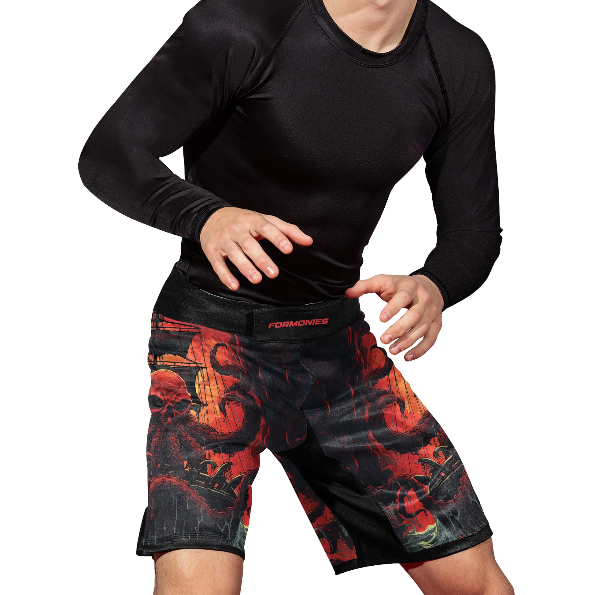 Rashninja Octopus Havoc Men's Fight Shorts | Compression Shorts