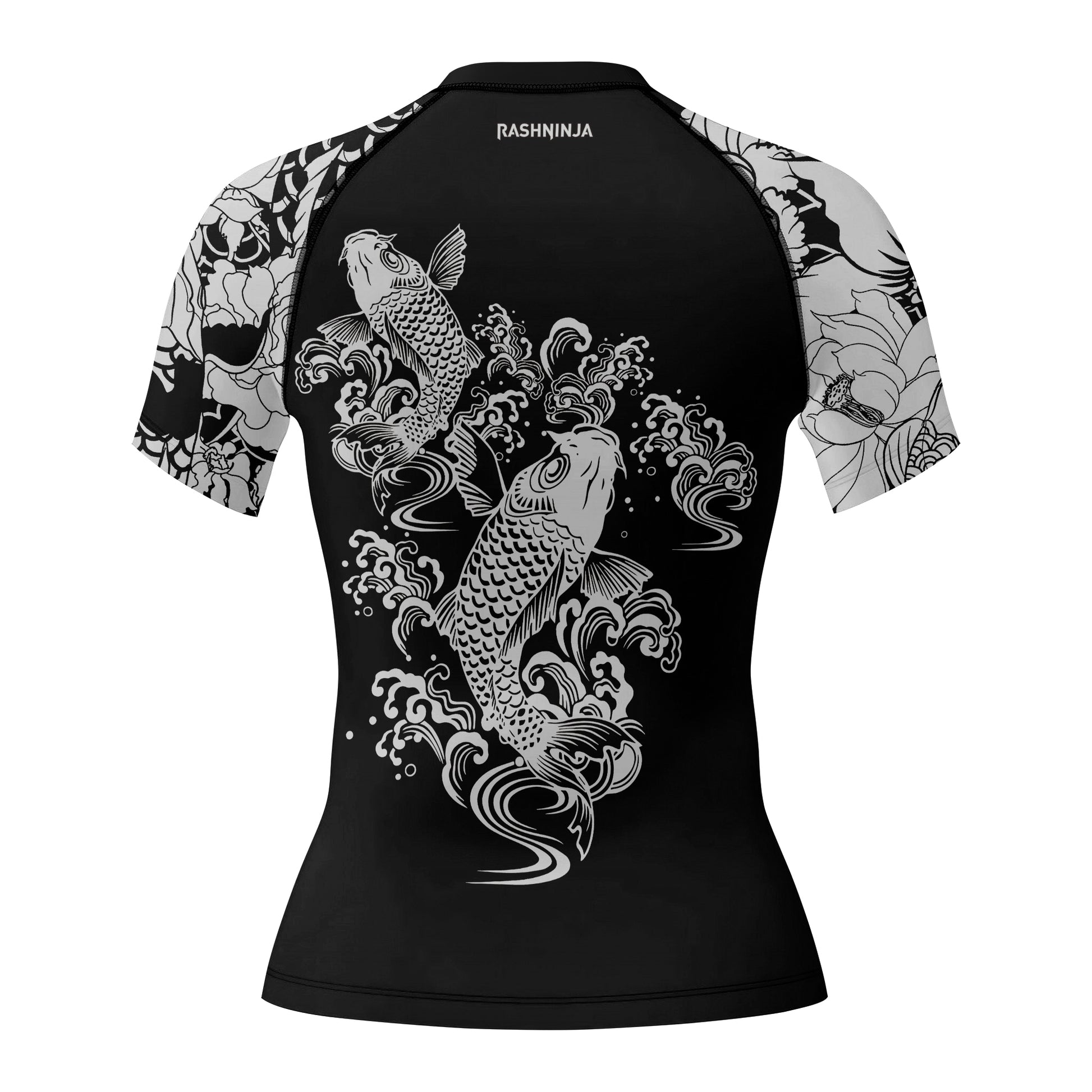 Rashninja Ranked Japanese Koi Fish Women's Short Sleeve Rash Guard