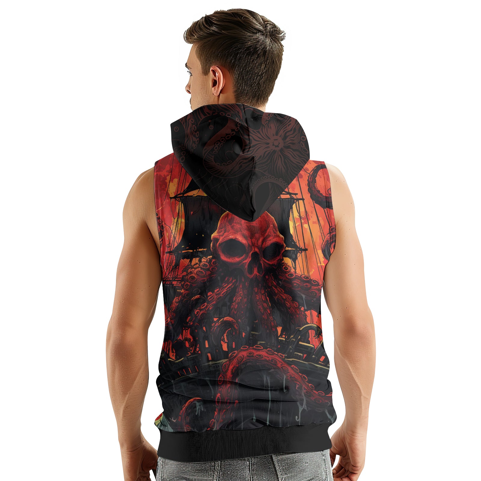 Rashninja Octopus Havoc Sleeveless Hoodie | MMA Sleeveless Hoodie