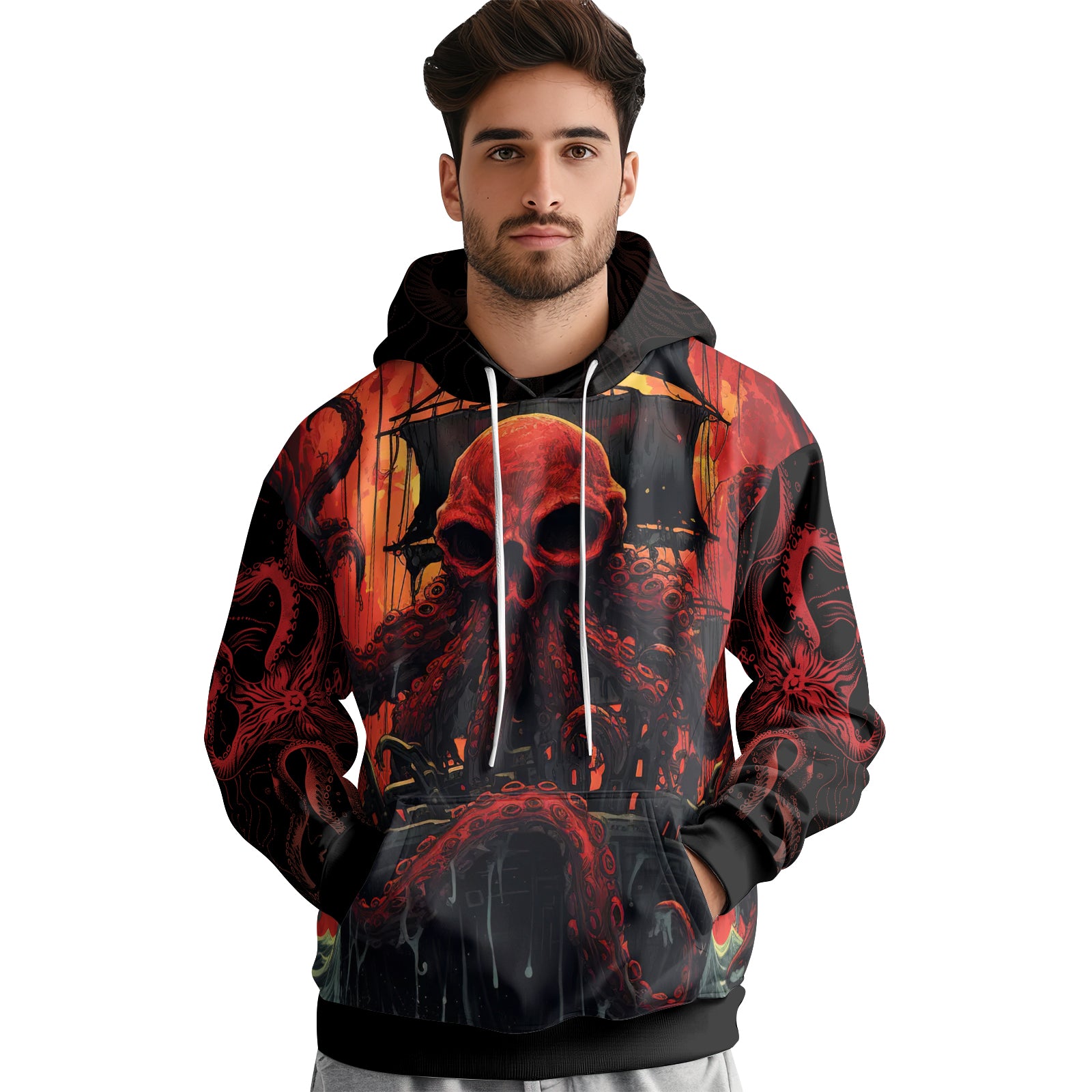 Rashninja Octopus Havoc AOP Hoodie | Jiu Jitsu Octopus Hoodie