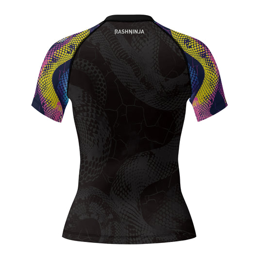 Rashninja Neon Snake Women's Short Sleeve Rash Guard