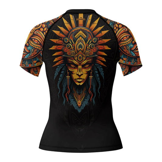 Rashninja Aztec Chieftain Women's Short Sleeve Rash Guard