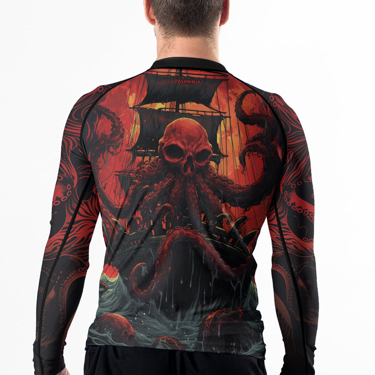 Octopus Rash Rashninja Octopus Havoc Men's Long Sleeve Rash Guard | Rash Guard