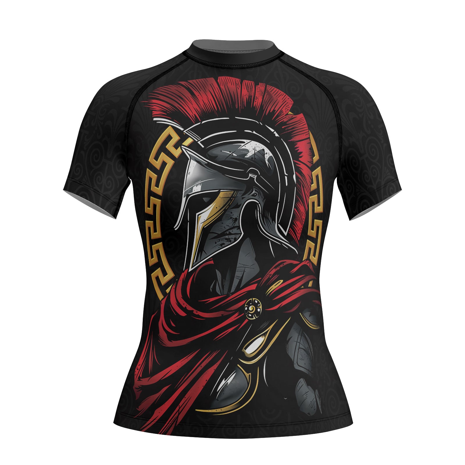 Rashninja Spartan Spear Pattern Women's Short Sleeve Rash Guard