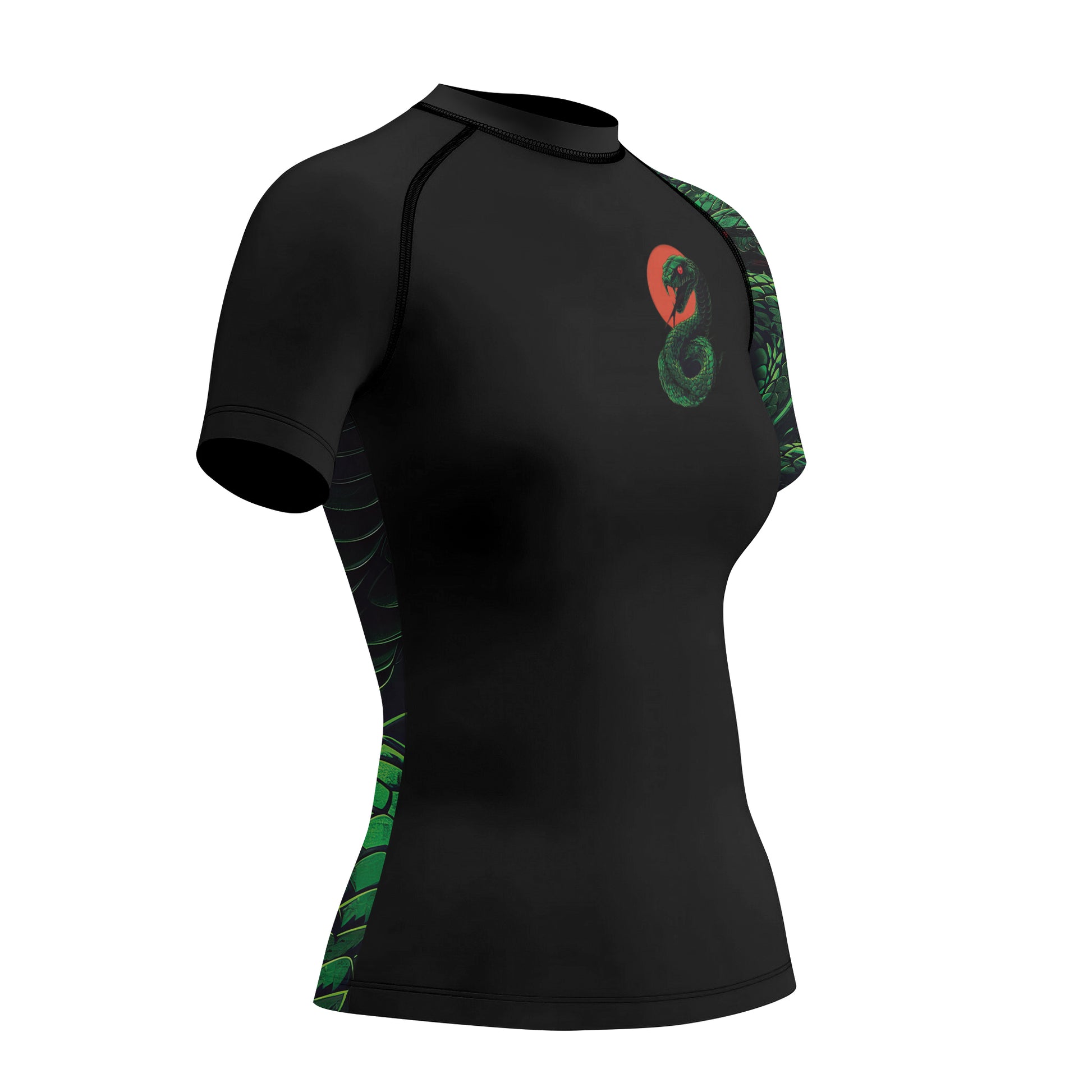 Rashninja Green Snake Women's Short Sleeve Rash Guard