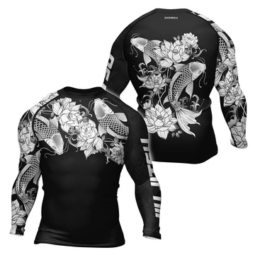 Rashninja Samurai Koi Harmony Men's Long Sleeve Rash Guard