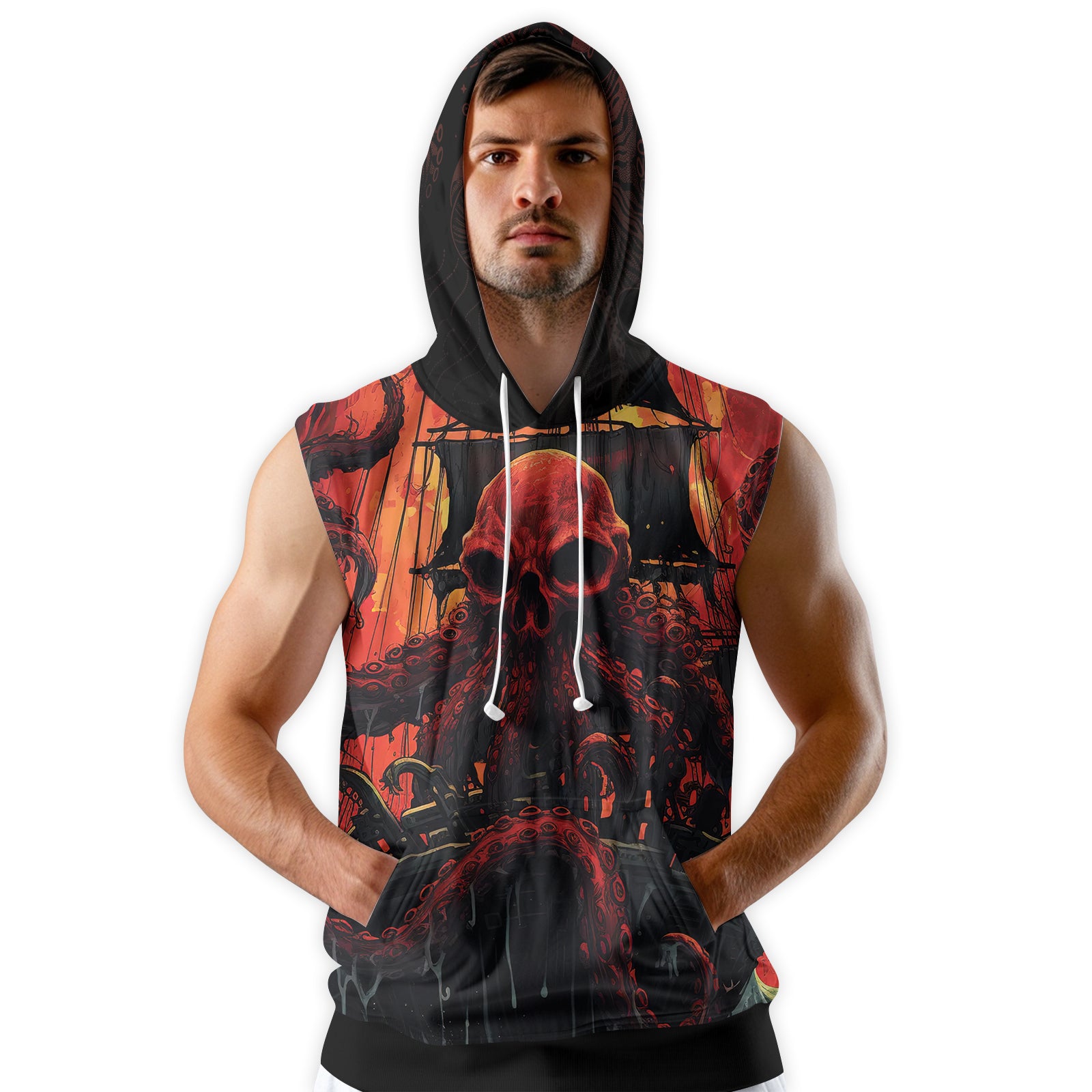 Rashninja Octopus Havoc Sleeveless Hoodie | MMA Sleeveless Hoodie