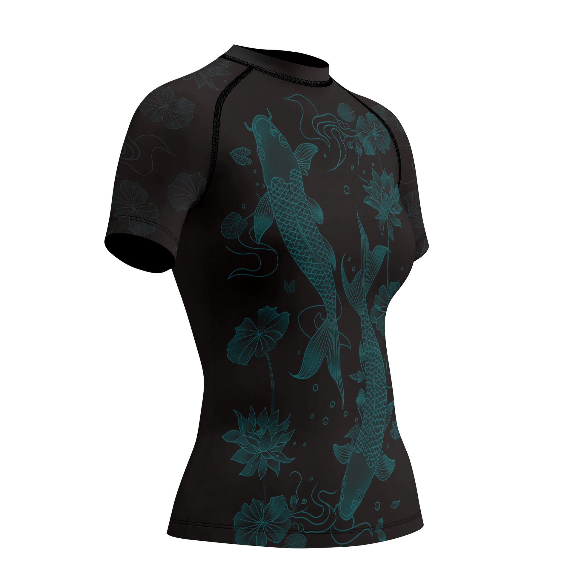 Rashninja Koi Lotus Flow Women's Short Sleeve Rash Guard | Rash Guard