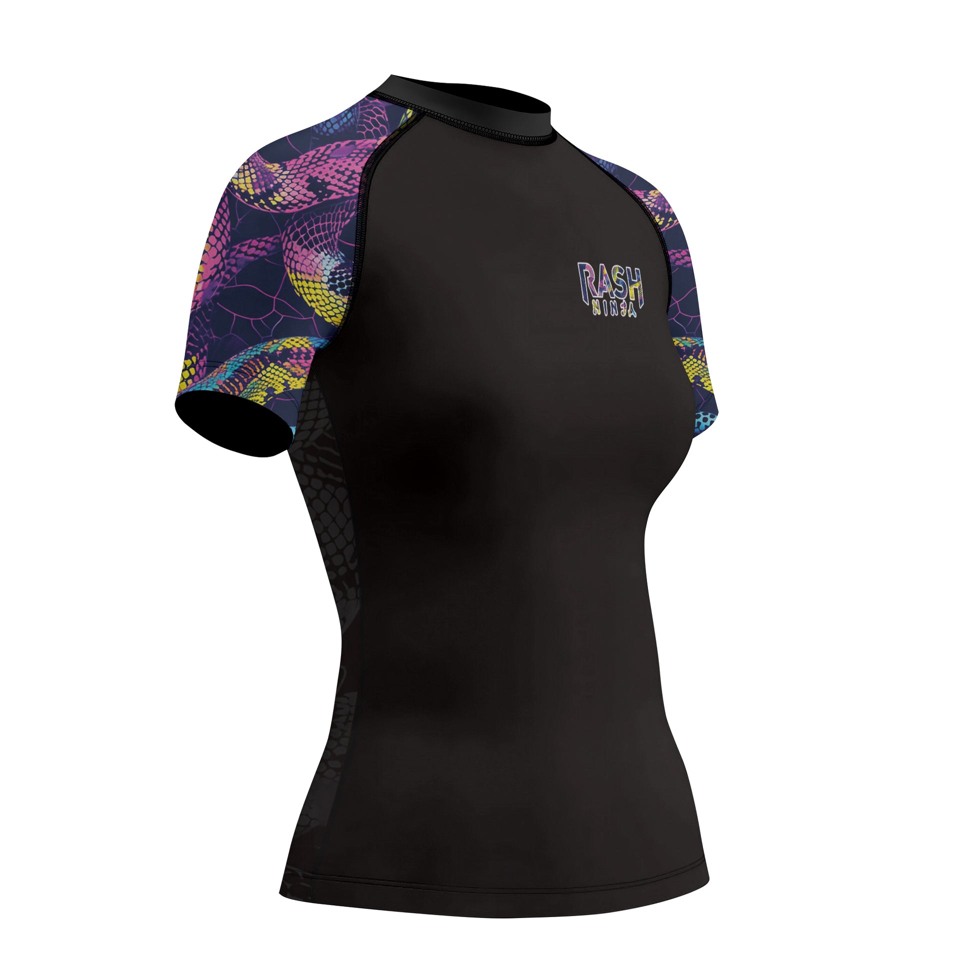 Rashninja Neon Snake Women's Short Sleeve Rash Guard