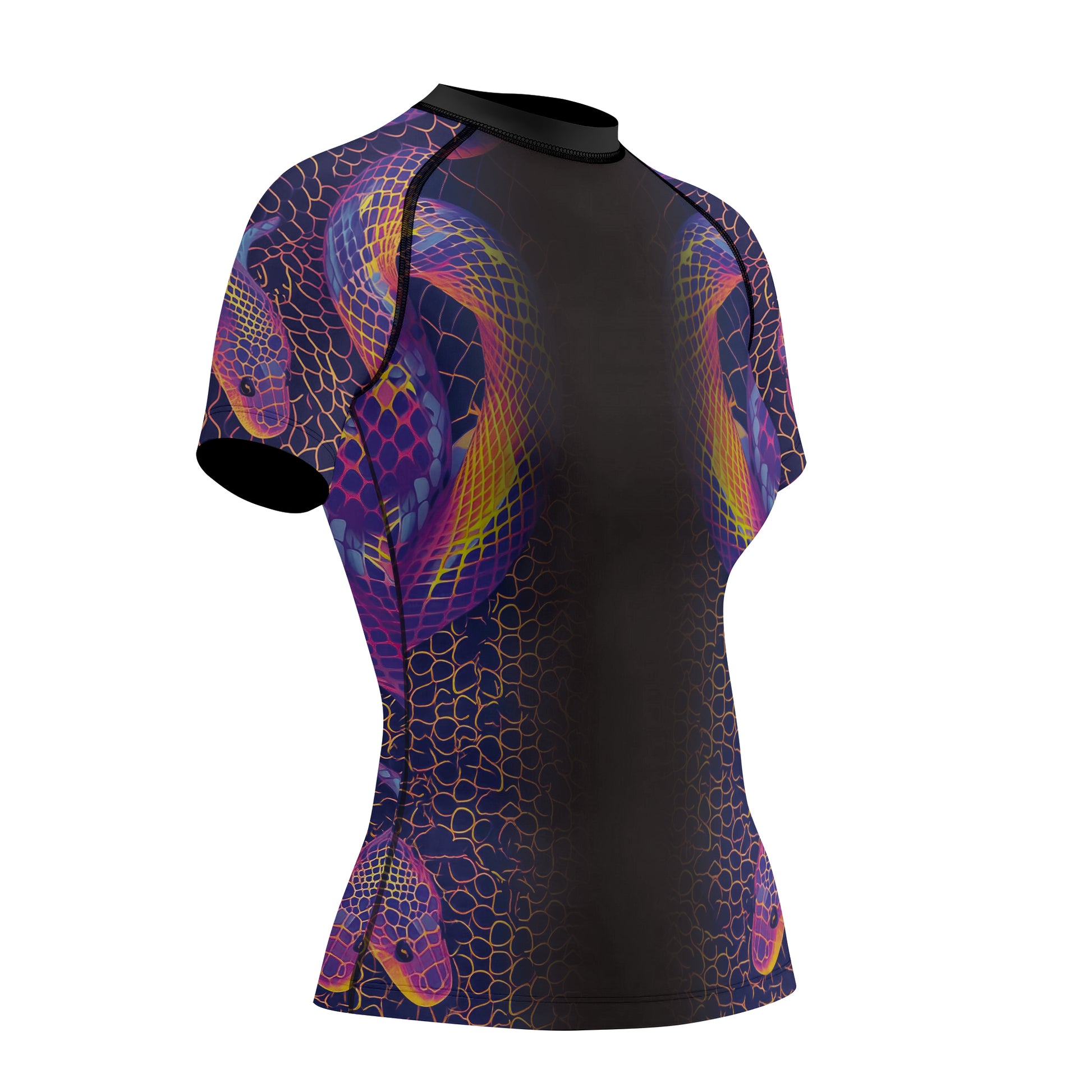 Rashninja Neon Snake Women's Short Sleeve Rash Guard