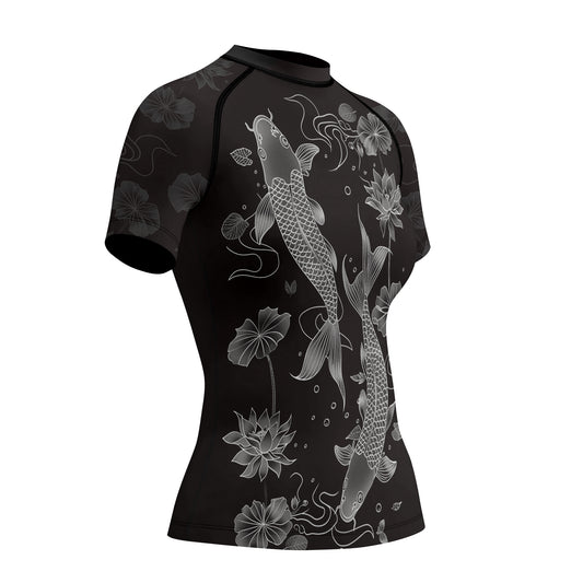 Rashninja Koi Lotus Flow Women's Short Sleeve Rash Guard | Rash Guard