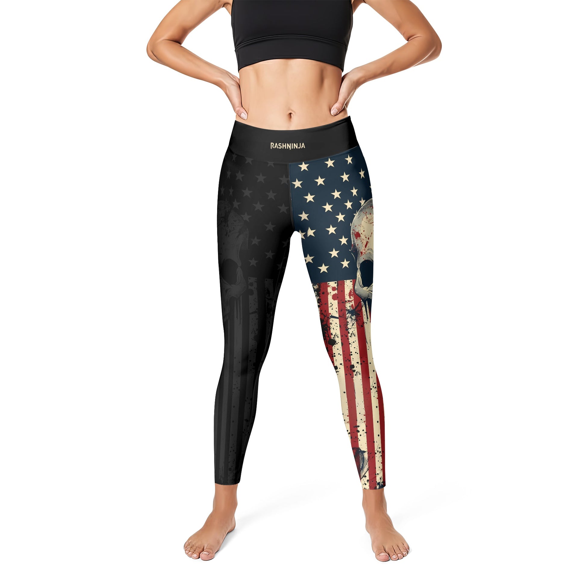 Rashninja Patriotic Skull Women's Leggings