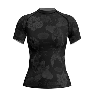Rashninja Samurai Koi Serenity Women's Short Sleeve Rash Guard