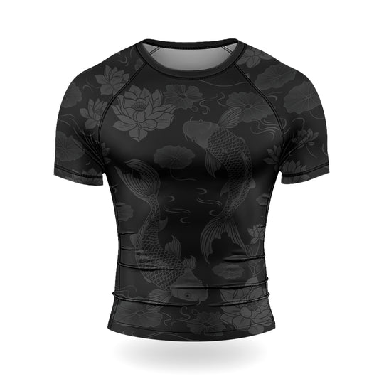 Rashninja Samurai Koi Serenity Men's Short Sleeve Rash Guard