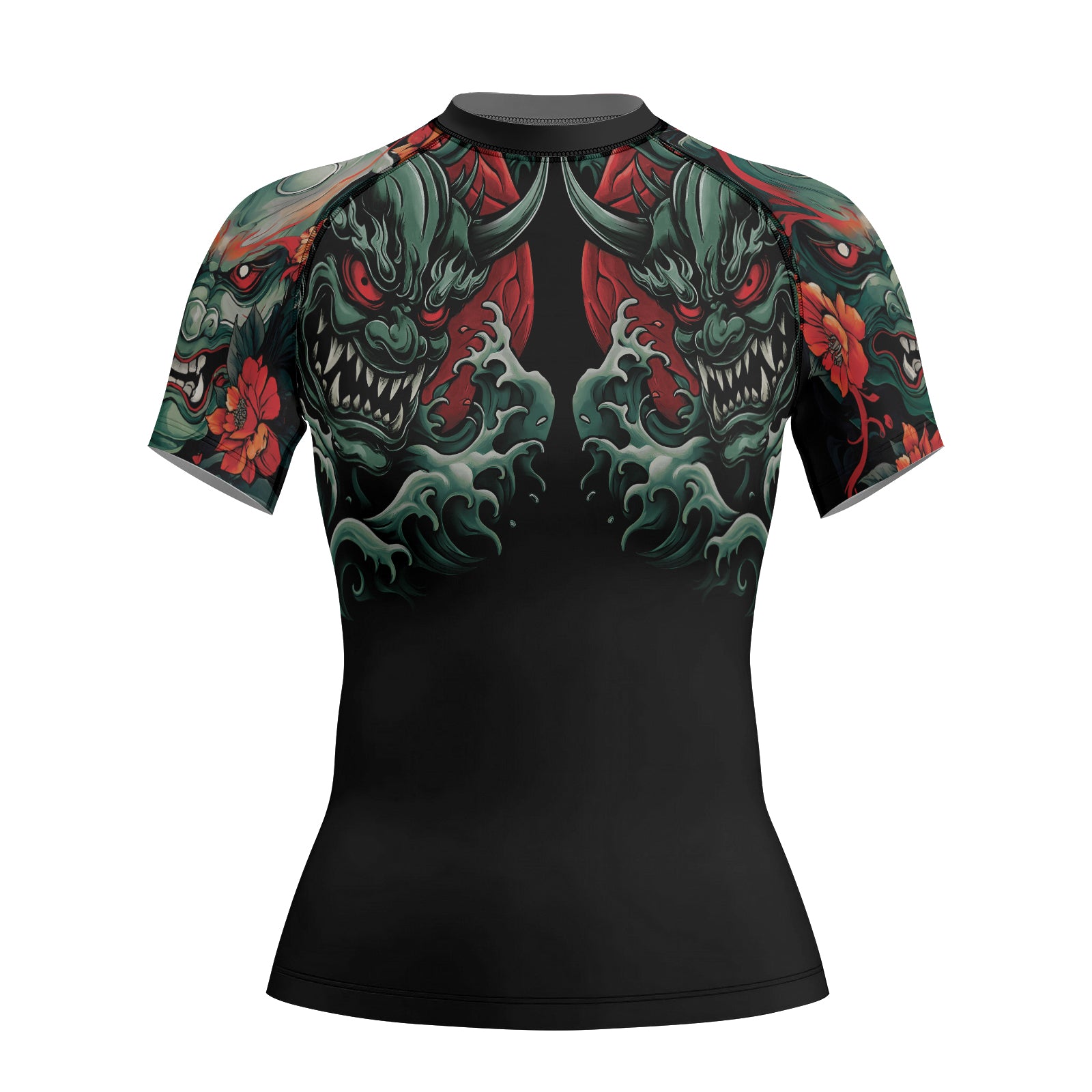 Rashninja Samurai Oni Wrath Women's Short Sleeve Rash Guard