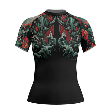 Rashninja Samurai Oni Wrath Women's Short Sleeve Rash Guard