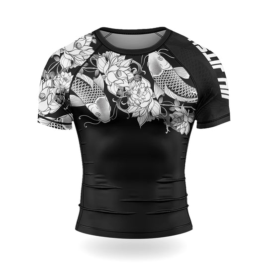 Rashninja Samurai Koi Harmony Men's Short Sleeve Rash Guard