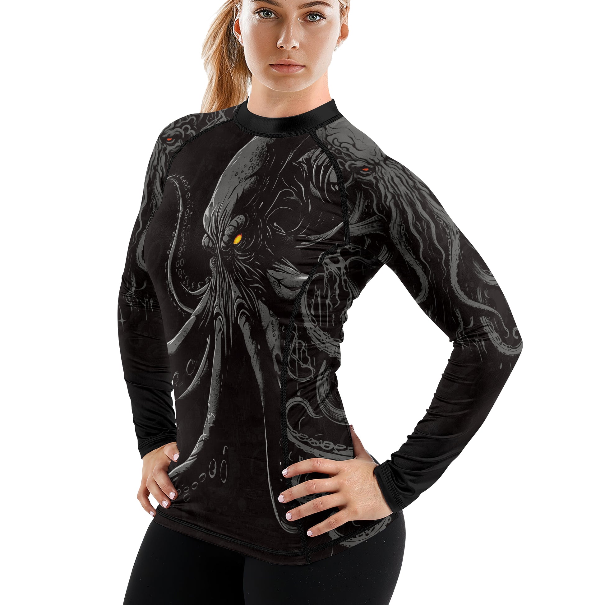 Rashninja Ranked Tentacle Tyrant Women's Long Sleeve Rash Guard