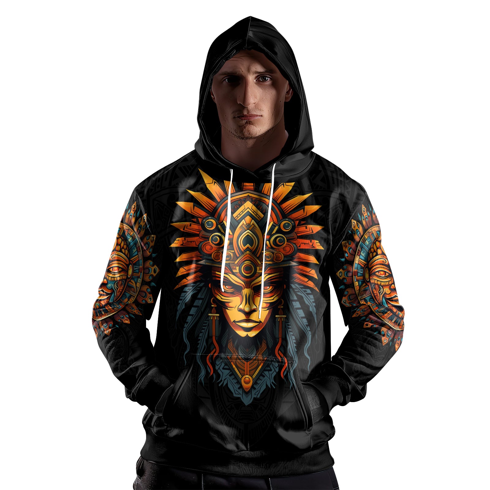 Rashninja Aztec Chieftain AOP Hoodie