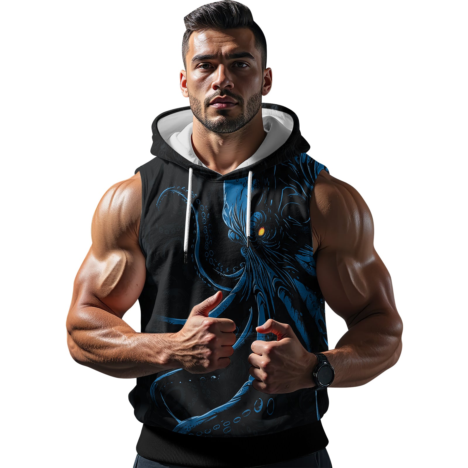 Rashninja Tentacle Tyrant Sleeveless Hoodie | MMA Sleeveless Hoodie