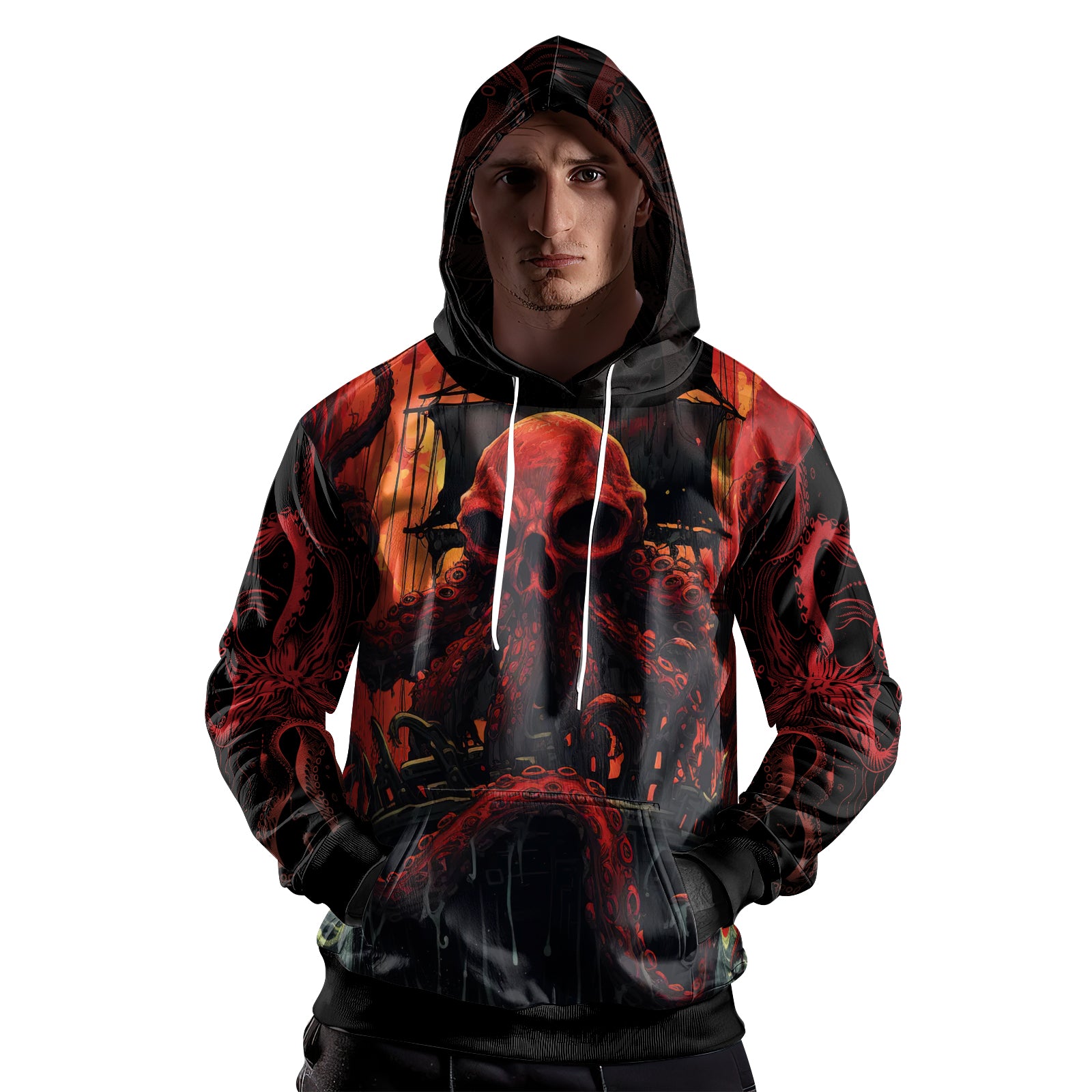 Rashninja Octopus Havoc AOP Hoodie | Jiu Jitsu Octopus Hoodie