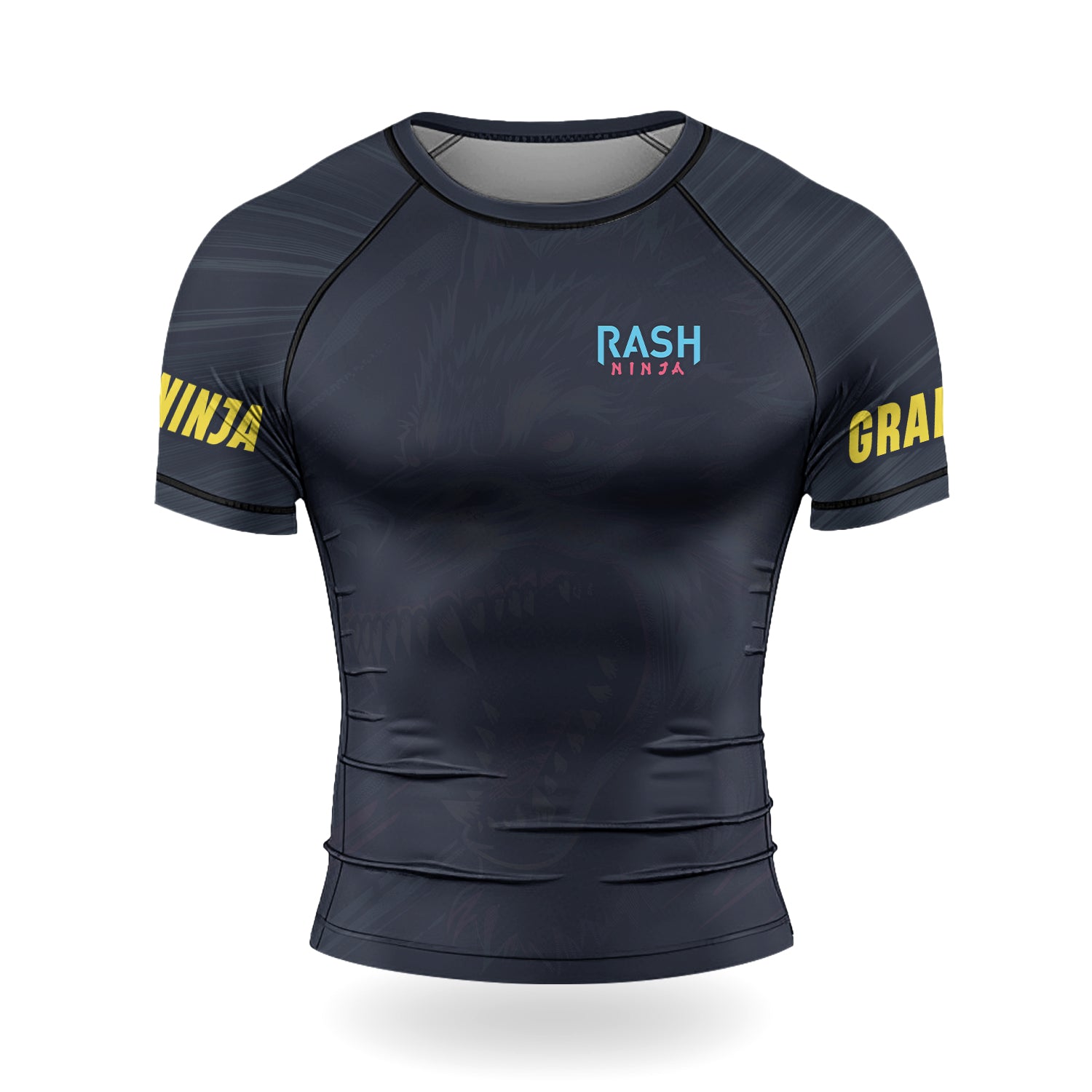 Rashninja Wolf Forest Guardian Men's Short Sleeve Rash Guard

